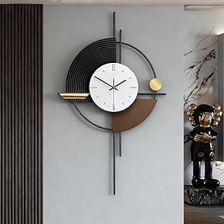 Relógio de parede moderno para sala de estar, relógio de parede decorativo grande, relógio digital criativo silencioso operado por bateria para cozinha/entrada/quarto/escritório/sala de jantar