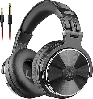 OneOdio Fones de ouvido supra-auriculares com fio monitor de estúdio de alta resolução e mixagem, fones de ouvido estéreo DJ com drivers de neodímio de 50 mm e conector de áudio de