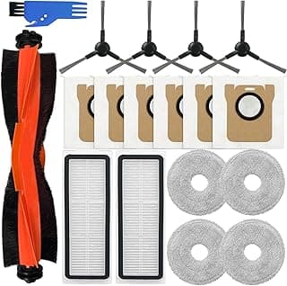 Kit de acessórios para aspirador de pó robô Xiaomi X20 Pro/X20 Max com escova principal, sacos de pó, filtros e almofadas de esfregão