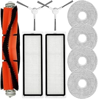 Kit de acessórios para aspirador de pó robô Xiaomi S20 Plus com escova principal, filtros, esfregões e escovas laterais