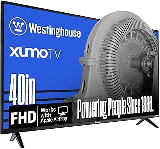 Smart TV Westinghouse 40 polegadas FHD com ventilador em primeiro plano