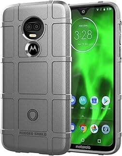 Capa protetora para Moto G7 Power, proteção robusta, material TPU de fibra de carbono, macia, antiderrapante, antiimpressões digitais, capa totalmente protetora para Moto G7 Power