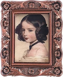 Porta-retratos vintage pequenos, 6 x 9 cm, porta-retratos antigos, ornamentados, para montagem na parede e mesa, decoração de casa vitoriana, galeria de fotos, ORB (bronze polido a óleo