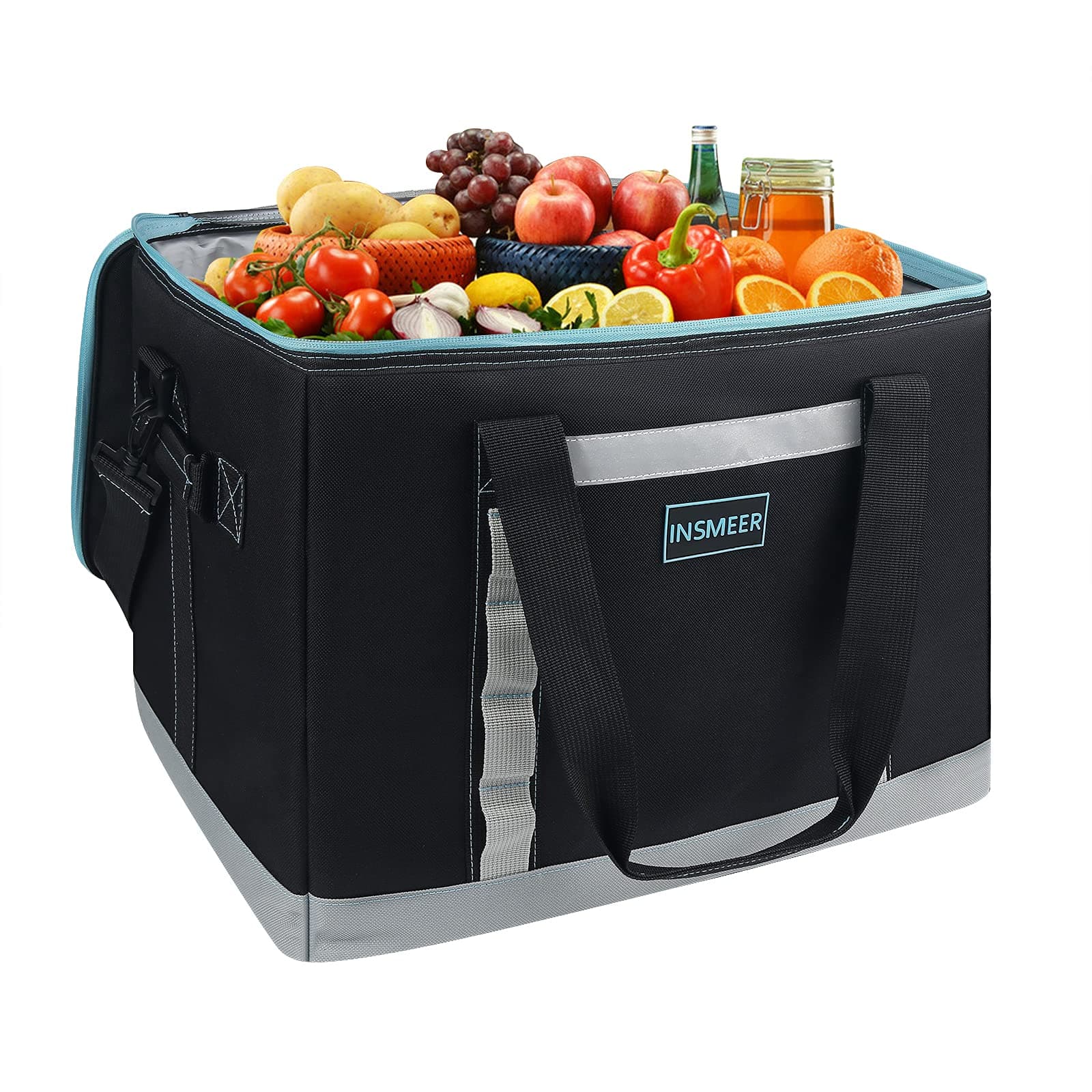 INSMEER Bolsa Térmica 25L Grande, Impermeável, Cooler para Marmita, Caixa Térmica com Alça Desmontável - Ideal para Praia, Acampamento