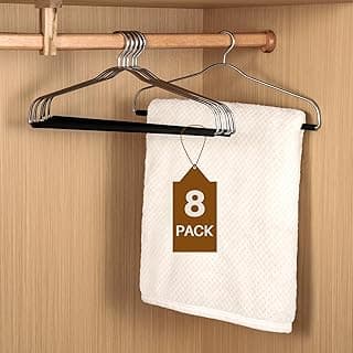 Cabide metálico para cortinas com toque antiderrapante, pacote de 8 unidades