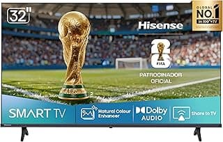Hisense Smart TV HD 32" Polegadas 32A4NV com HDR10, DTS Virtual X, Compatibilidade Alexa e Google Home