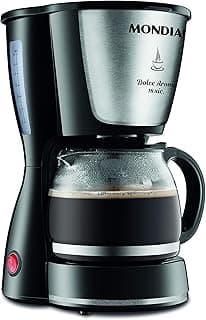 Cafeteira Elétrica Mondial Dolce Arome Inox Filtro Permanente 18 Xícaras Preto Inox 110V