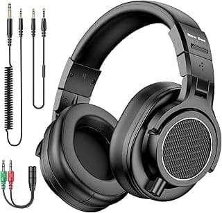 Fones de Ouvido New Bee Drivers 50mm Conectores 6,35mm e 3,5mm Preto