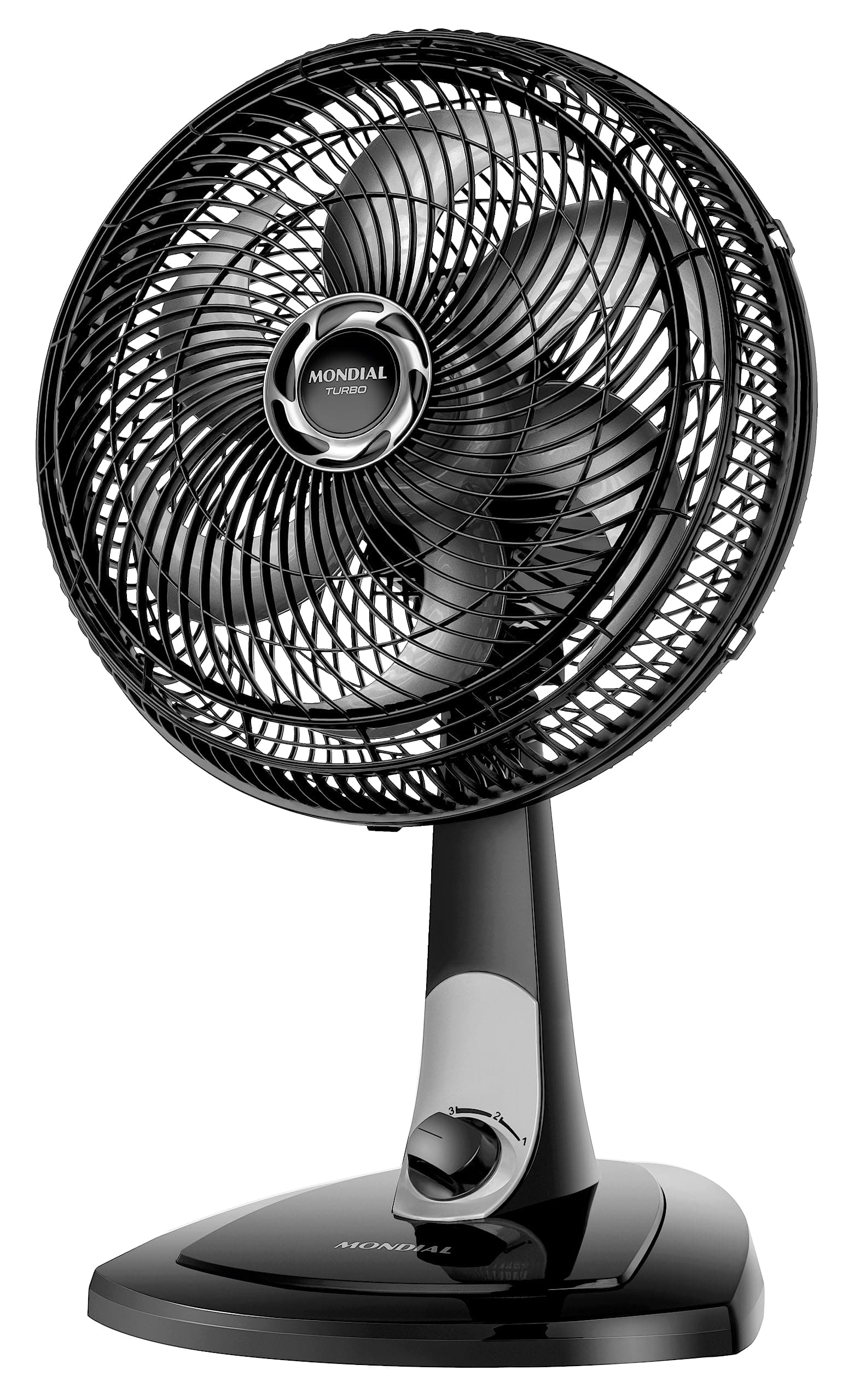 Ventilador de mesa Mondial 110V, 30cm, 6 pás, Turbo - VT-30-NB