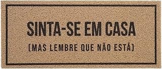 Tapete de entrada antiderrapante Kapazi Sinta-se em Casa 30x70cm