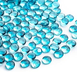 Contas de vidro azul marinho para decoração de aquário e enchimentos de vasos