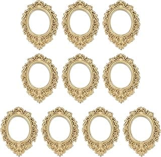 10 molduras douradas vintage de resina para exibição de joias