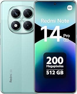 Smartphone Xiaomi Redmi Note 14 Pro 5G Câmera 200MP 12GB RAM 512GB Coral Green Versão Global