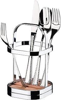 Suporte Para Utensilios Com Madeira Future Cromado/Madeira