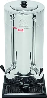 Cafeteira Marchesoni Master Cf.3.602 em aço inoxidável com base preta.