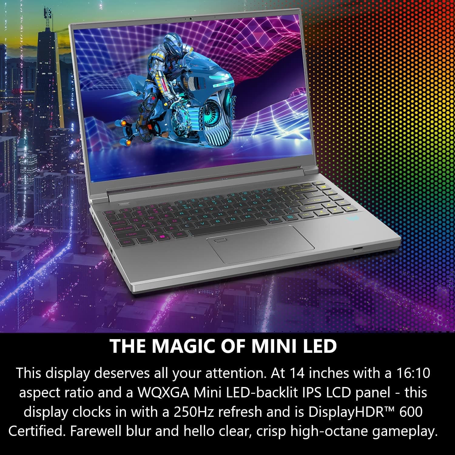 Acer Notebook Predator Triton 14 para jogos/criador | Intel i7-13700H de 13ª geração | NVIDIA GeForce RTX 4070 | Mini LED de 14 polegadas 250Hz G-SYNC Display | LPDDR5 de 16 GB | SSD PCIe Gen4 de 1 TB