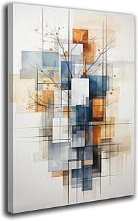 Quadro decorativo tela canvas abstrata 60x40 cm chassi madeira impressão alta resolução