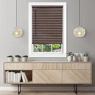 PowerSellerUSA Achim Home Furnishing Persianas venezianas GII Luna de 5 cm em mogno veneziano 78,7 cm L x 162,6 cm C