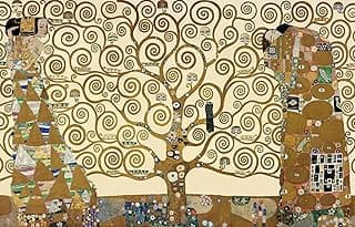 Árvore da Vida (1905) de Gustav Klimt - 60x94 - Tela Canvas Para Quadro