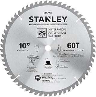 STANLEY Lâmina de Serra Circular 10 Pol. (255mm) com 60 Dentes STA7770