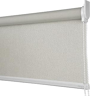 Cortina persiana rolo blackout cinza sob medida 1,30x1,30 com acabamento branco