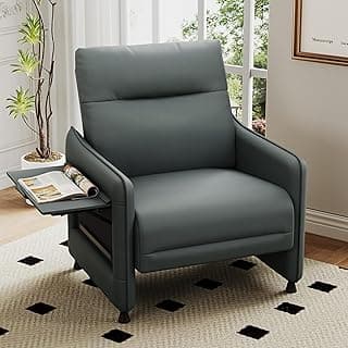 Alunaune Poltrona estofada para sala de estar, poltrona com detalhes de meados do século, chinelo de sofá de recepção, poltrona de clube, confortável para hóspedes, sofá individual com lateral para