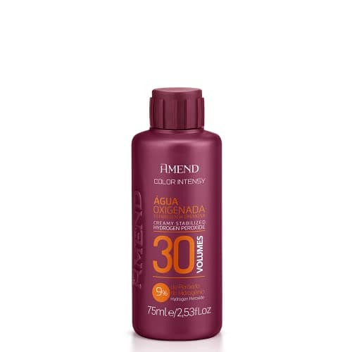Água Oxigenada Cremosa Amend Color Intensy, Descolore E Auxilia No Tingimento Dos Cabelos, Uso Profissional, Promover A Oxidação Nos Processos De Coloração Ou Descoloração (30 volumes, 75ml)