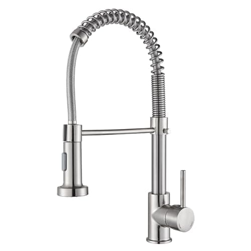 TINICO Torneira Cozinha Gourmet Monocomando Aço Inox Com Spray Extensor,Torneiras Misturadoras de água Quente e Fria,Dois Modos de Distribuição de água(Spray e Stream),Escovado