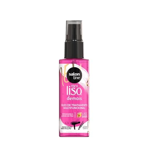 Salon Line, Óleo de Tratamento Multifuncional, Meu Liso Demais, Liss Expert, Vegano - Para Cabelos Lisos, 60ml