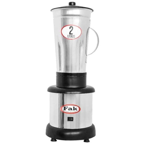 Liquidificador 2 Litros Baixa Rotação 127V Fak em aço inoxidável