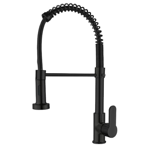 Torneira Cozinha Gourmet Monocomando Bancada, Flexivel Torneira de Cozinha Com Spray Extensor, Fácil Encaixe (preto)