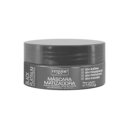 Máscara Matizadora Black Preto Efeito Acinzentado Veggue Profissional 150g