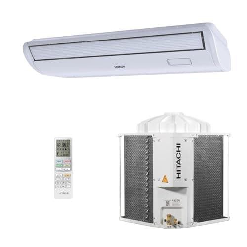 Ar-condicionado split piso teto Hitachi Air Core 36.000 BTUs só frio 220V bifásico com controle remoto
