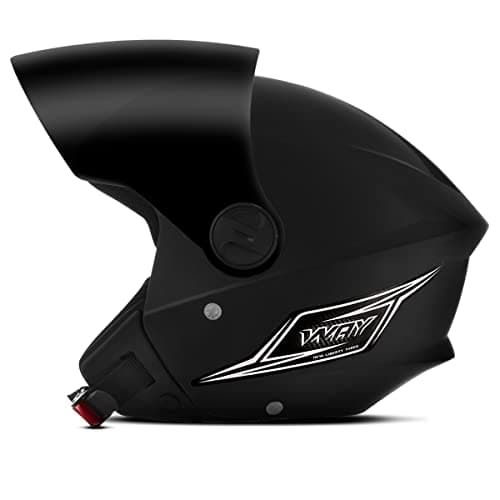 MIXS Capacete Aberto MIXS Way, Viseira Fumê, Preto Fosco, Tam. 56