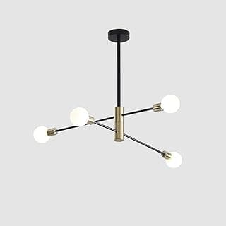 Lustre de 4 lâmpadas/6 8 com atmosfera escandinava, luminária de teto moderna e simples em LED para quarto, escritório, sala de estar, design criativo e personalizado, em ferro.
