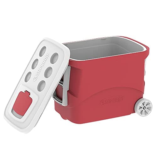 Caixa Térmica Tropical 50L com rodas, Soprano, Vermelha, Grande