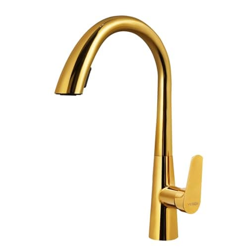 YESOP Torneira De Cozinha Bancada Gourmet Extensível Monocomando Dourado