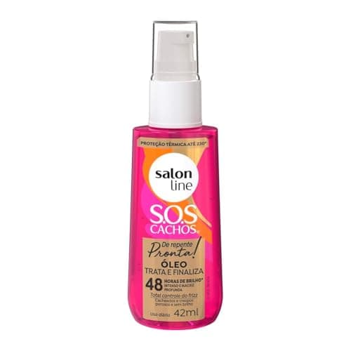 Salon Line, Óleo Reparador, SOS Cachos, De Repente Pronta, Vegano - Para Cabelos Cacheados e Crespos, 42ml