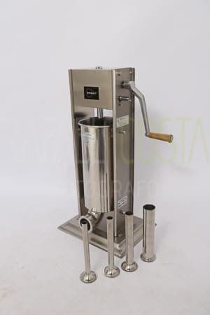 Ensacadeira de linguiça manual 5 kg Brimac, equipamento em aço inoxidável