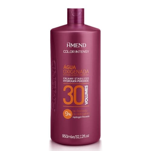 Água Oxigenada Cremosa Amend Color Intensy, Descolore E Auxilia No Tingimento Dos Cabelos, Uso Profissional, Promover A Oxidação Nos Processos De Coloração Ou Descoloração (30 Volumes, 950ml)