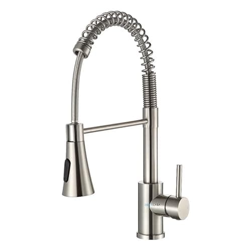 Torneira De Cozinha Pia Gourmet Flexível Monocomando Misturador Para Bancada Aço Escovado