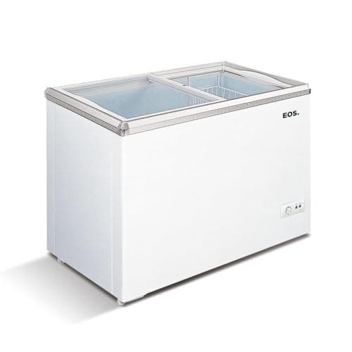 Freezer Expositor Horizontal Eos 120 Litros Eco Gelo com Tampa de Vidro Eeh120xx 220v