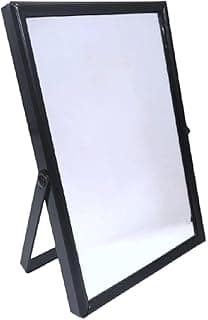 Espelho de mesa metal moldura preta 16x11cm