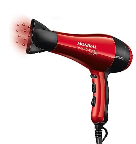 MONDIAL Secador, Infinity Íon 2500, 220V, Preto/Vermelho, 1900W - SC-12