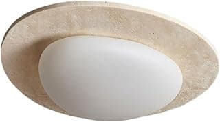 Luminária de teto moderna com design nórdico e textura de travertino