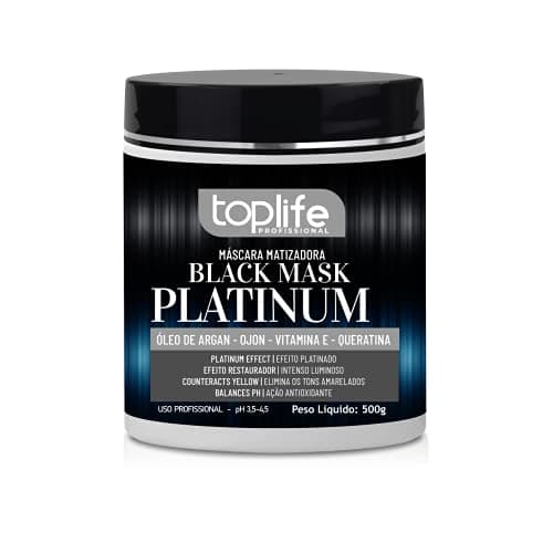 Máscara Capilar Matizadora Black Platinum Toplife Profissional 500g