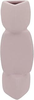 VASO DECORATIVO GEOMÉTRICO HOME&CO CERÂMICA 21x7x7cm ROSA CLARO