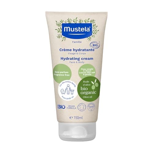Mustela Creme Hidratante Corporal Bio 150Ml - Hidrata A Pele Do Rosto E Corpo - Sem Fragrância Vegano Com 99% De Ingredientes De Origem Natural