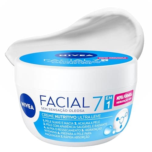 NIVEA Creme Facial Nutritivo 100g - Sua fórmula à base de água, Karité e Vitaminas hidrata por 30h sem deixar a pele oleosa, além de ser um ótimo primer