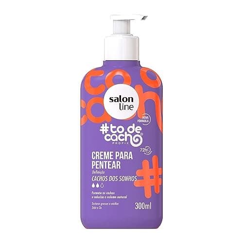 Salon Line, #TodeCacho, Creme de Pentear, Cachos dos Sonhos, Vegano - Para Cabelos Ondulados, Cacheados e Crespos, 300 ml